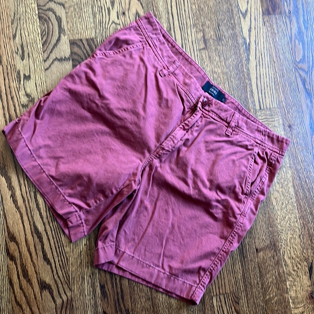 Womens J Crew Faded Red Chino Shorts 12